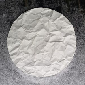 Arid concrete tray with crumpled paper texture, Estonian product design, collectible decorative item